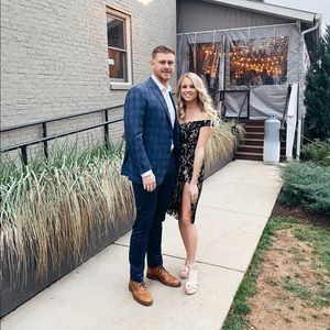 Lulu’s Black/Nude Lace Midi